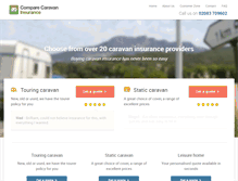 Tablet Screenshot of compare-caravan-insurance.co.uk
